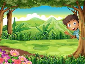 Tansen hiding behind a tree.jpg